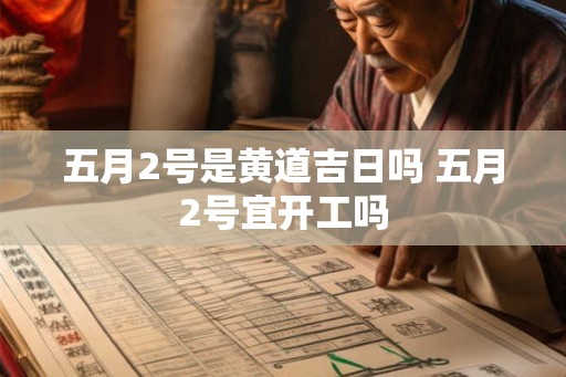 五月2号是黄道吉日吗 五月2号宜开工吗