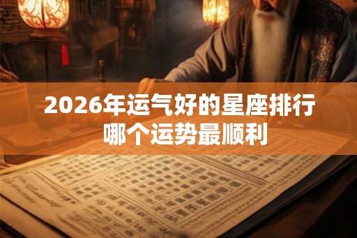 2026年运气好的星座排行  哪个运势最顺利