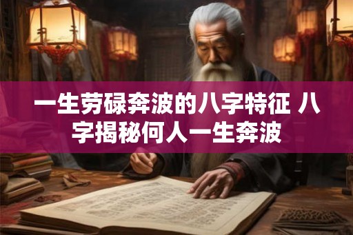 一生劳碌奔波的八字特征 八字揭秘何人一生奔波 一生劳碌奔波的八字特征 八字揭秘何人一生奔波
