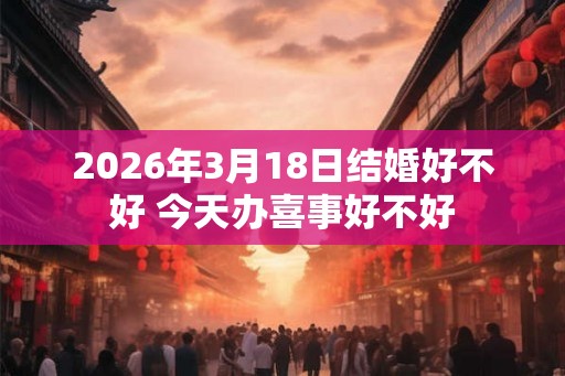 2026年3月18日结婚好不好 今天办喜事好不好