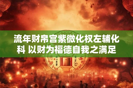 流年财帛宫紫微化权左辅化科 以财为福德自我之满足