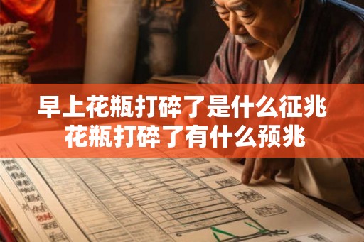 早上花瓶打碎了是什么征兆 花瓶打碎了有什么预兆