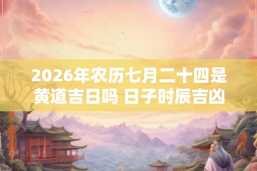 2026年农历七月二十四是黄道吉日吗 日子时辰吉凶