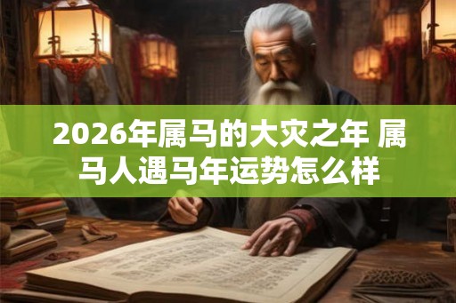 2026年属马的大灾之年 属马人遇马年运势怎么样 2026年属马的大灾之年 属马人遇马年运势怎么样
