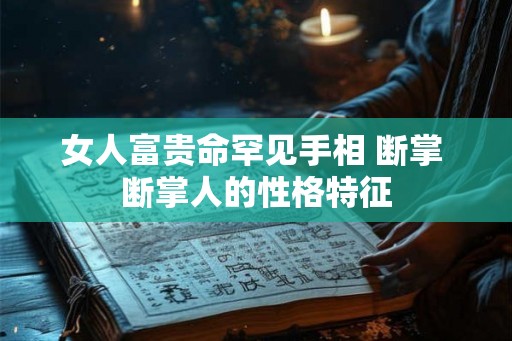 女人富贵命罕见手相 断掌 断掌人的性格特征