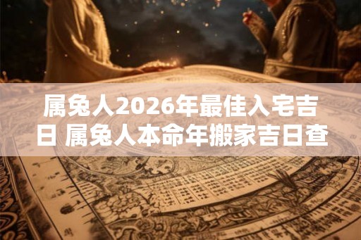 属兔人2026年最佳入宅吉日 属兔人本命年搬家吉日查询