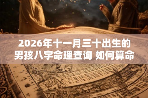 2026年十一月三十出生的男孩八字命理查询 如何算命