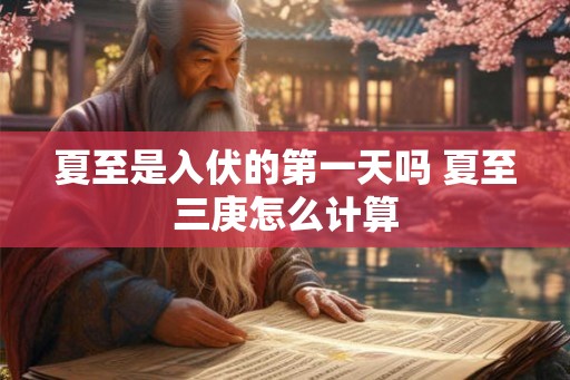 夏至是入伏的第一天吗 夏至三庚怎么计算