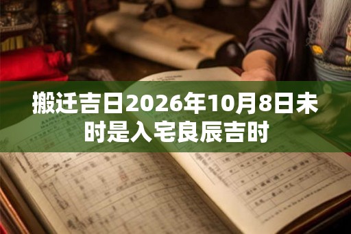 搬迁吉日2026年10月8日未时是入宅良辰吉时