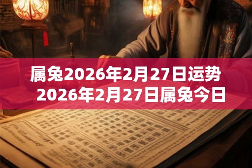 属兔2026年2月27日运势 2026年2月27日属兔今日运势 属兔2026年2月27日运势 2026年2月27日属兔今日运势