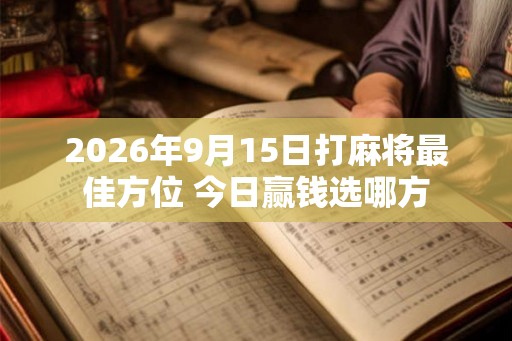2026年9月15日打麻将最佳方位 今日赢钱选哪方