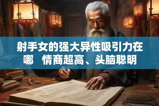 射手女的强大异性吸引力在哪   情商超高、头脑聪明