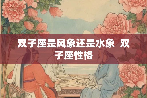 双子座是风象还是水象  双子座性格