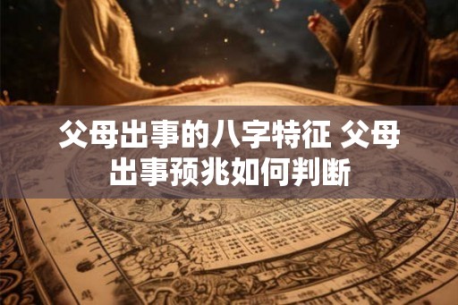 父母出事的八字特征 父母出事预兆如何判断 父母出事的八字特征 父母出事预兆如何判断