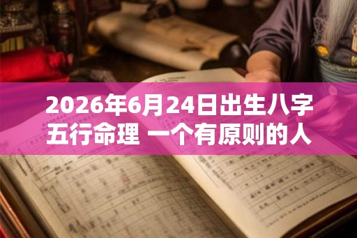 2026年6月24日出生八字五行命理 一个有原则的人