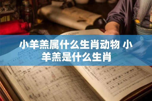 小羊羔属什么生肖动物 小羊羔是什么生肖