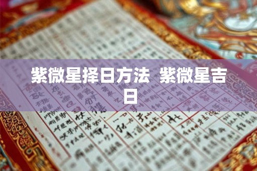 紫微星择日方法  紫微星吉日