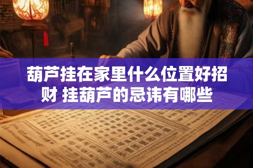 葫芦挂在家里什么位置好招财 挂葫芦的忌讳有哪些