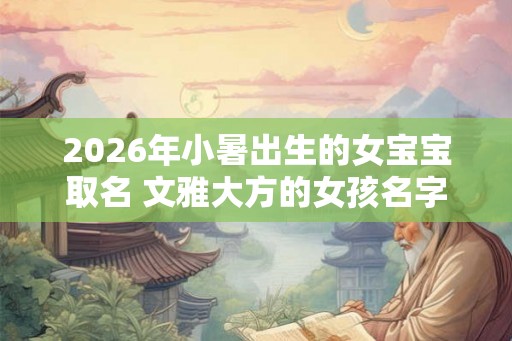 2026年小暑出生的女宝宝取名 文雅大方的女孩名字