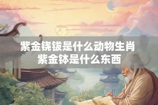 紫金铙钹是什么动物生肖 紫金钵是什么东西