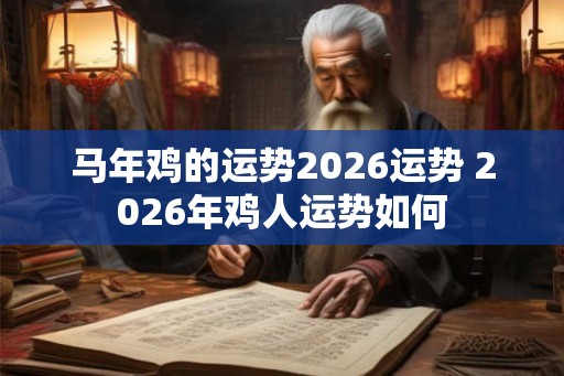 马年鸡的运势2026运势 2026年鸡人运势如何