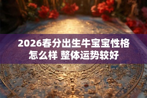 2026春分出生牛宝宝性格怎么样 整体运势较好 2026春分出生牛宝宝性格怎么样 整体运势较好