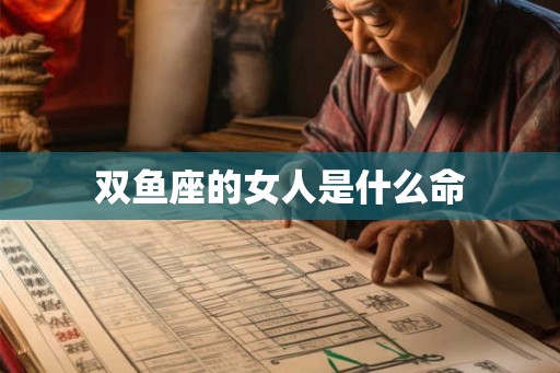 双鱼座的女人是什么命