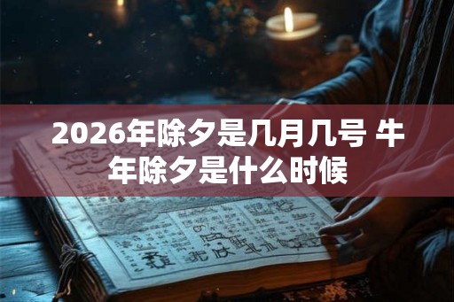 2026年除夕是几月几号 牛年除夕是什么时候