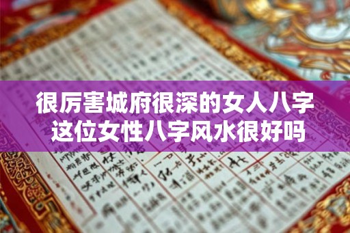 很厉害城府很深的女人八字 这位女性八字风水很好吗 很厉害城府很深的女人八字 这位女性八字风水很好吗