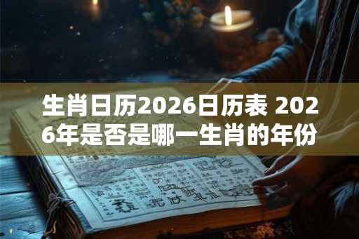 生肖日历2026日历表 2026年是否是哪一生肖的年份