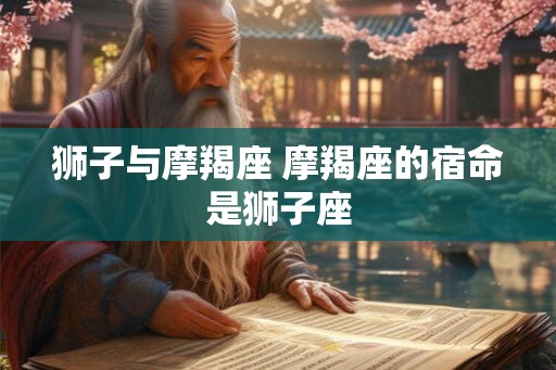 狮子与摩羯座 摩羯座的宿命是狮子座