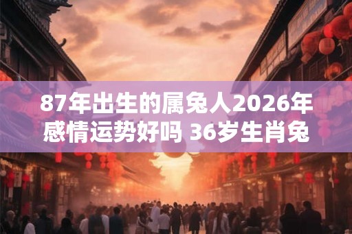 87年出生的属兔人2026年感情运势好吗 36岁生肖兔财运解析