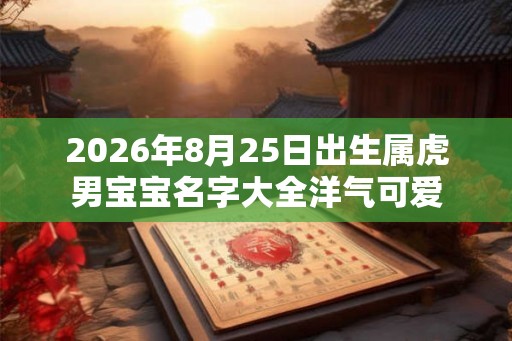 2026年8月25日出生属虎男宝宝名字大全洋气可爱