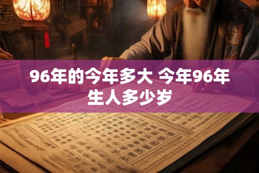 96年的今年多大 今年96年生人多少岁