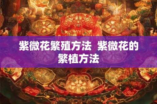 紫微花繁殖方法  紫微花的繁植方法