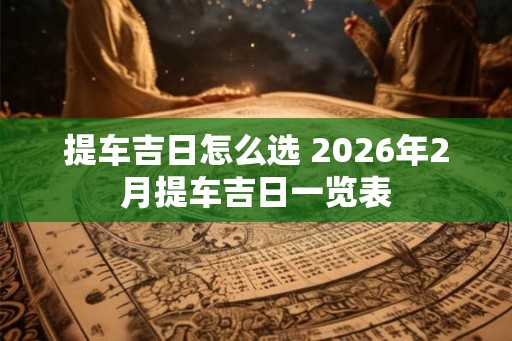提车吉日怎么选 2026年2月提车吉日一览表