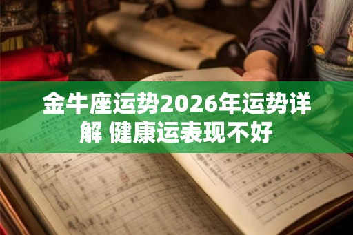 金牛座运势2026年运势详解 健康运表现不好