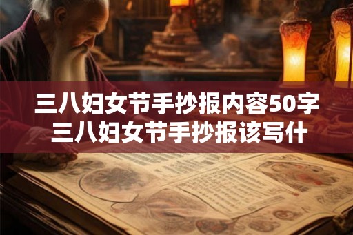 三八妇女节手抄报内容50字 三八妇女节手抄报该写什么