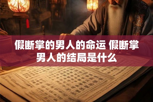 假断掌的男人的命运 假断掌男人的结局是什么