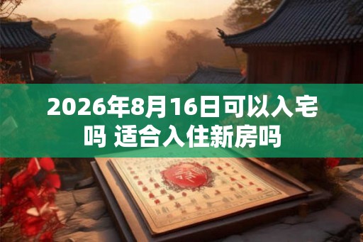 2026年8月16日可以入宅吗 适合入住新房吗