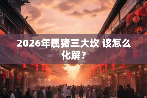 2026年属猪三大坎 该怎么化解？