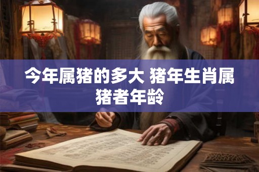 今年属猪的多大 猪年生肖属猪者年龄