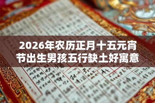 2026年农历正月十五元宵节出生男孩五行缺土好寓意起名