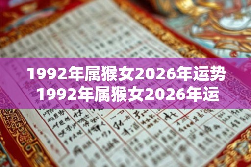 1992年属猴女2026年运势 1992年属猴女2026年运势如何
