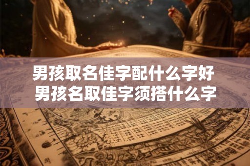 男孩取名佳字配什么字好 男孩名取佳字须搭什么字