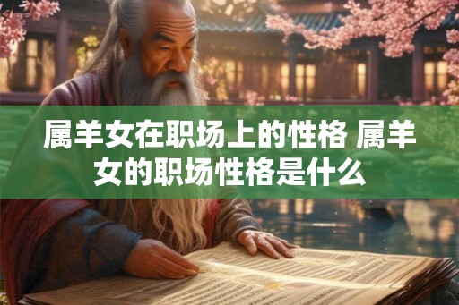 属羊女在职场上的性格 属羊女的职场性格是什么