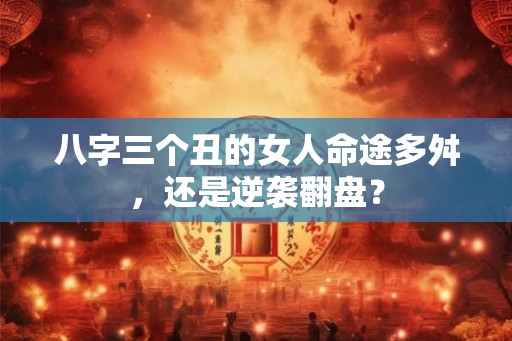 八字三个丑的女人命途多舛，还是逆袭翻盘？