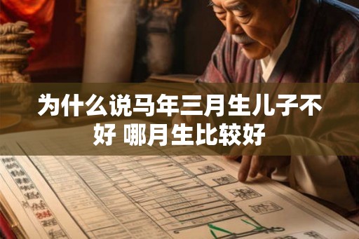 为什么说马年三月生儿子不好 哪月生比较好