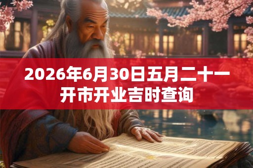 2026年6月30日五月二十一开市开业吉时查询 2026年6月30日五月二十一开市开业吉时查询
