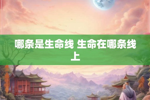 哪条是生命线 生命在哪条线上
